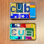 Cub Upcycled License Plate Belt Buckle