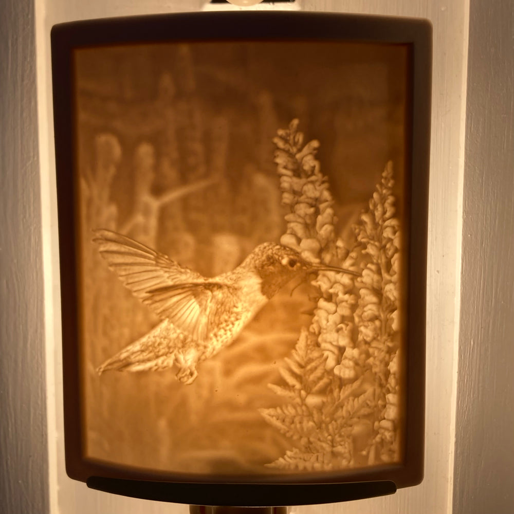 Hummingbird Porcelain Night Light