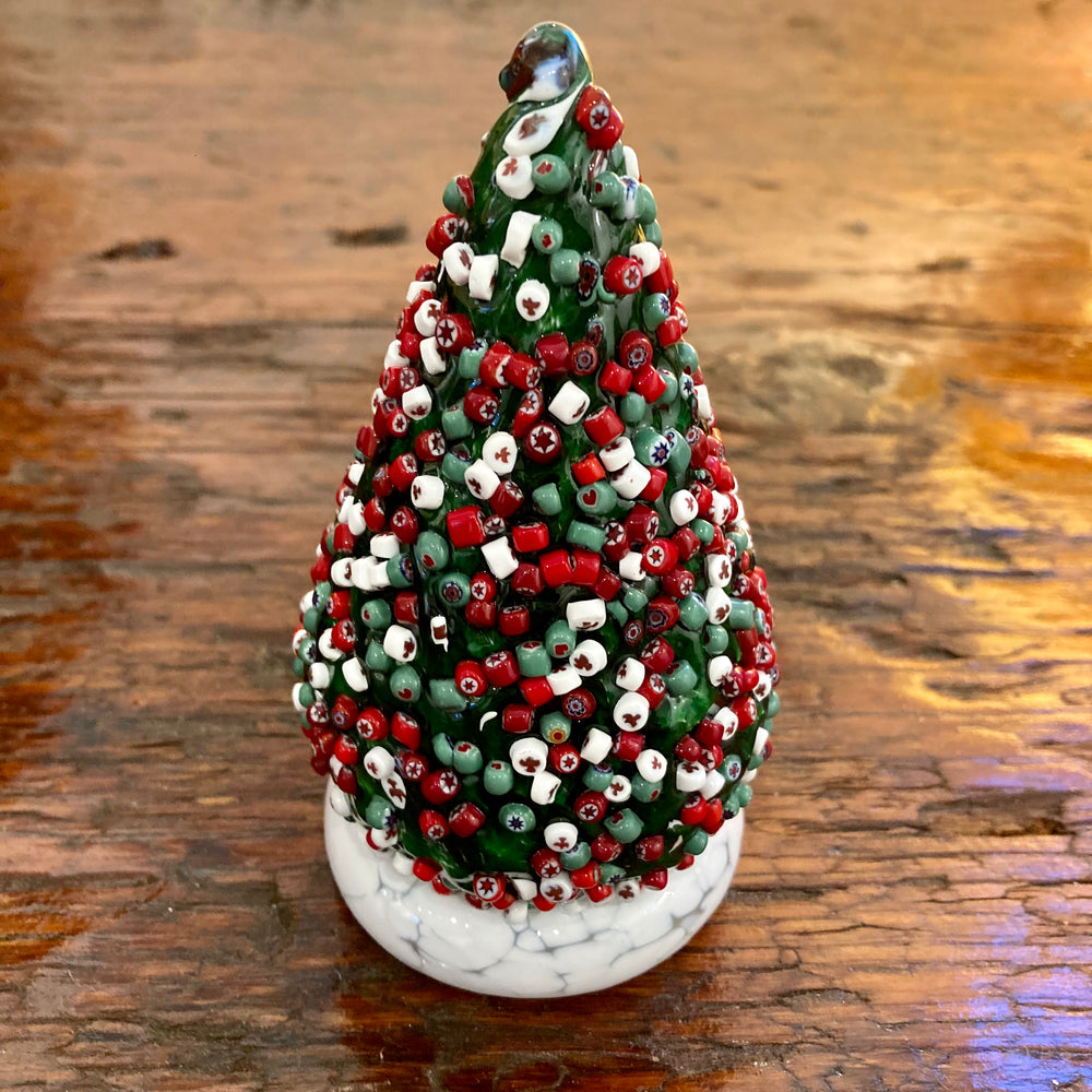 Blown Glass Millefiori Christmas Trees