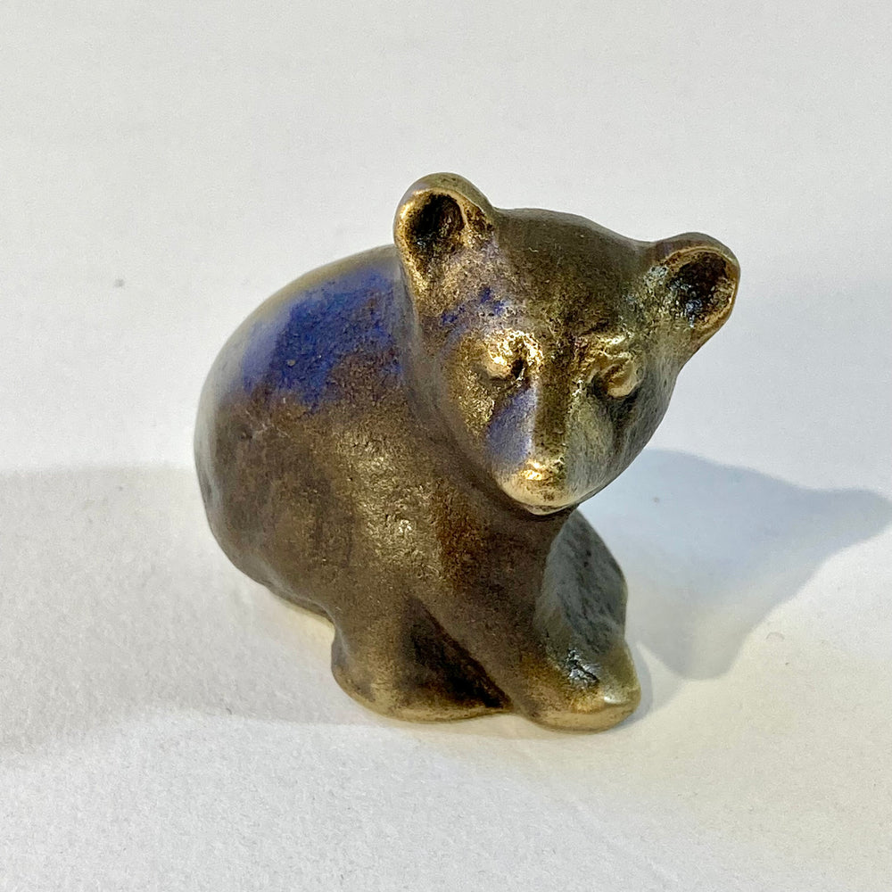 Cast Bronze Shy Bear Cub