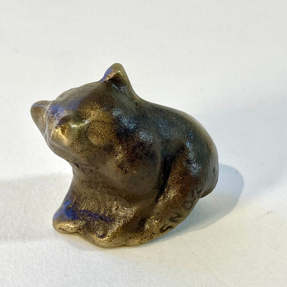 Cast Bronze Shy Bear Cub