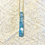 One of a Kind Aquamarine Sliver on 14K Gold Necklace