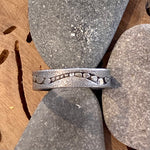 Sterling Silver and Diamonds River Pebbles Textured Oxidized Sterling Silver Stream Ring