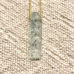 One of a Kind Geometric Aquamarine on 14K Gold Necklace