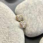 Winter Pond 18K Gold and Diamonds Post Earrings