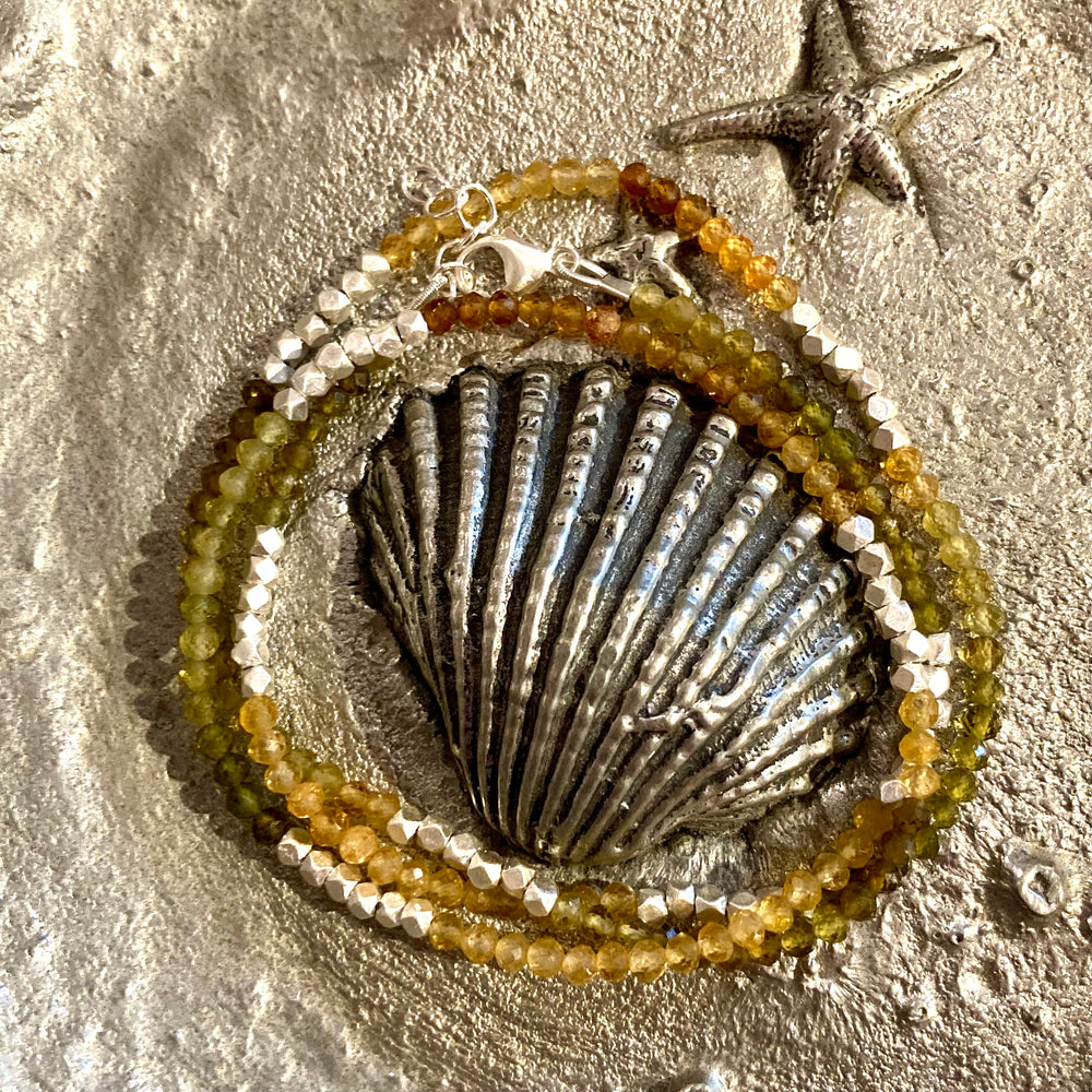 Semi Precious Stone and Sterling Silver Wrap Bracelets