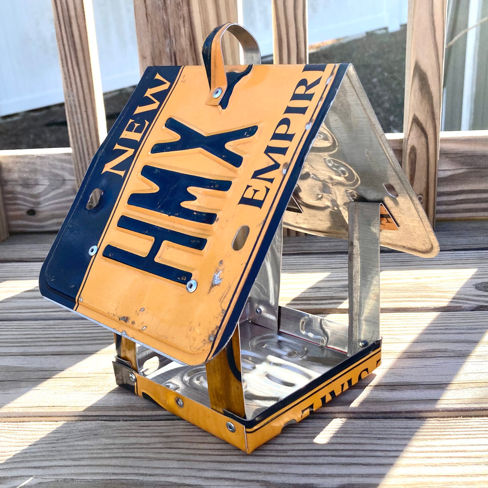 Upcycled License Plate Bird Feeders