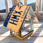 Upcycled License Plate Bird Feeders