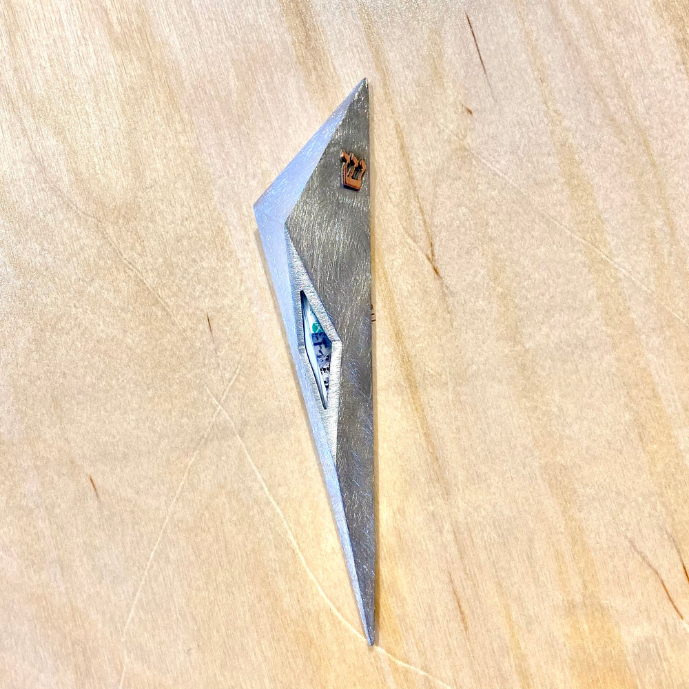 Pewter Modernist Mezuzahs