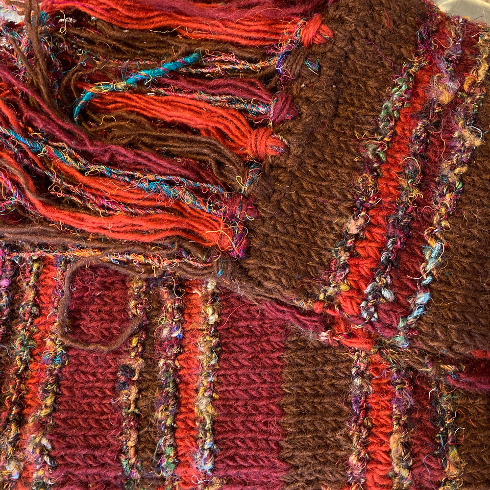 Fair Trade Wool and Recycled Silk Knit Scarves