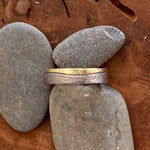 Textured 18K Gold and Oxidized Sterling Silver Horizon Ring