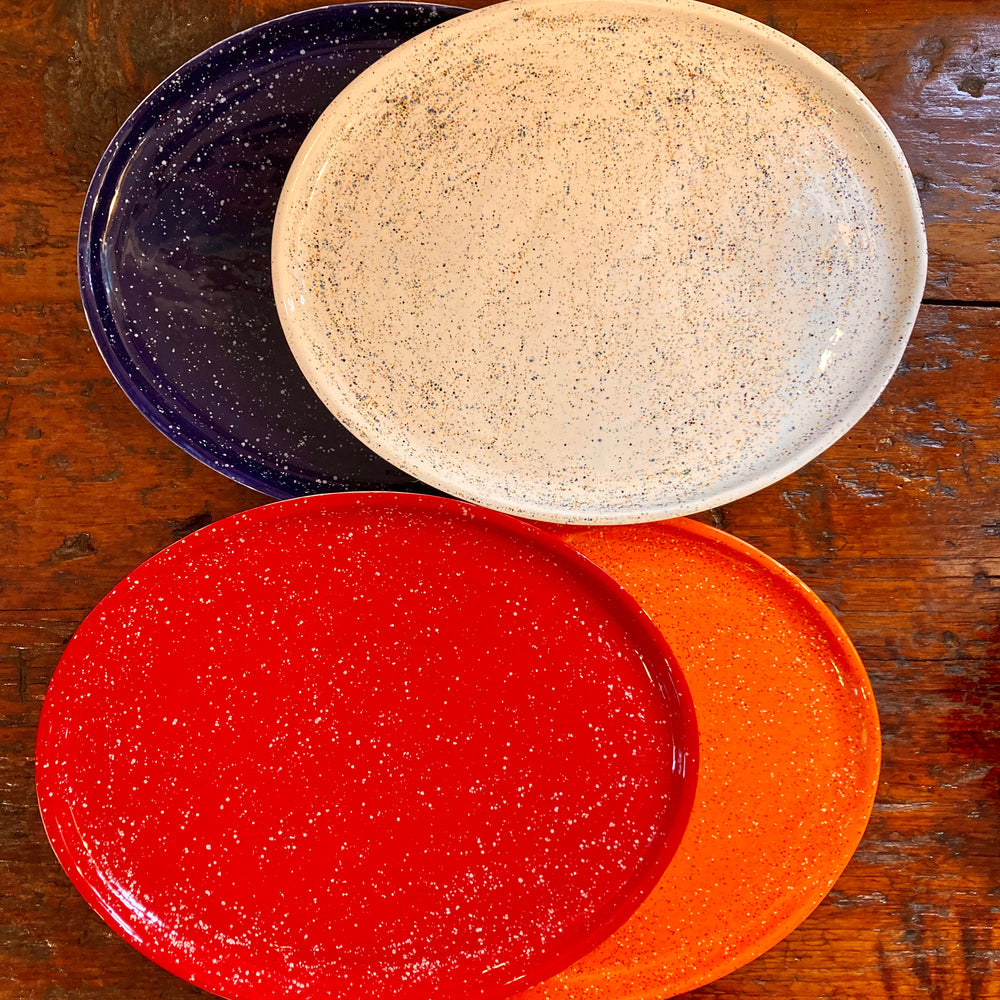 Splatter Oval Earthenware Servers