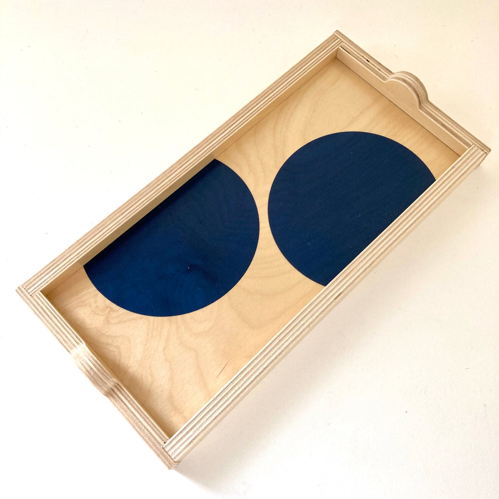 Navy Blue Dot Birch Wood Trays