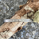 Hammered Oxidized Sterling Silver Cuff with Ten Diamonds